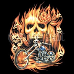 Motorcycle with Skull Custom Nightshirt