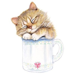 Kitten In Coffee Cup Custom Nightshirt