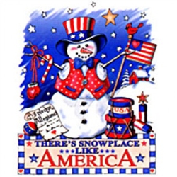 Patriotic Snowman Custom Nightshirt