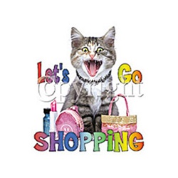 Let's Go Shopping Kitten Custom Night Shirt